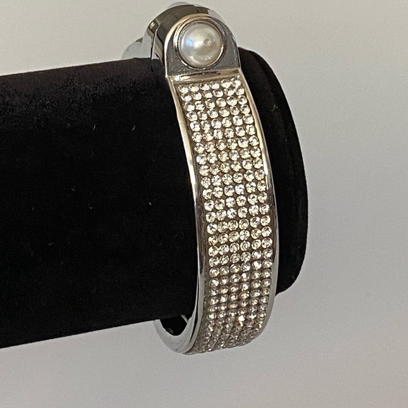 52 Cuff Bangle Bangle Rhinestones Faux Pearls - Picture 4 of 9
